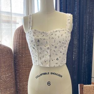 Vintage musical notes cami top 🎶